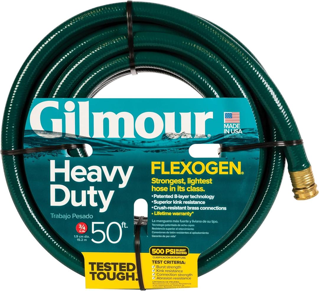 Gilmour Heavy Duty Flexogen 3/4 x 50 Foot Hose  Grey