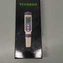 VIVOSUN 3-in-1 Digital pH Meter with ATC, 0.1 pH Accuracy Water Quality Tester, 0-14.0 pH Measurement Range for Hydroponics, Household Drinking, Pool and Aquarium