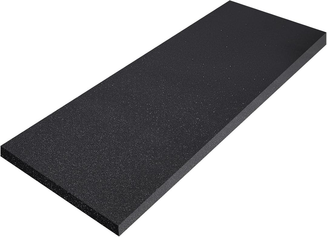 Amylove 1 Pack Polyurethane Foam 2" x 24" x 72" High Density Cushion Upholstery Foam Sheet for Seat Replacement DIY Projects Chairs Headboards Sofas Home(Black)