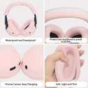 Adhiper 3-in-1 Silicone Case Sweat Covers for Sony WH-1000XM6 Headphones Accessories, XM6 Cover Silicone Ear Pads Covers & Headband Cover & Ear Cups Protector, Washable & Sweatproof - Pink