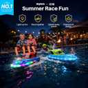SYMA 2 Pack RC Boats for Kids, Remote Control Boats for Pool, 7-Mode LED Light Up & Water Spray, Up to 40 Min Total (2 Batteries), 2.4GHz 164 ft Range, Gift for Boys & Girls