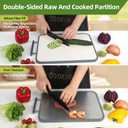 2 x Titanium 2in1 Cutting Boards for Kitchen, Large Double Sided Food-Grade Composite Titanium and Wheat Straw PP Dishwasher Safe Chopping Board for Meat, Fruit, Vegetable (15" X 11")
