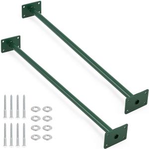 Zonon 2 Pcs Heavy Duty Outdoor Pull up Bars Heavy Strength Training Chin up Bars for Home Gyms Full Body Exercise Support 440 Lbs, Installed on 4 x 4, 4 x 6 or 6 x 6 Posts(Not Included), Green