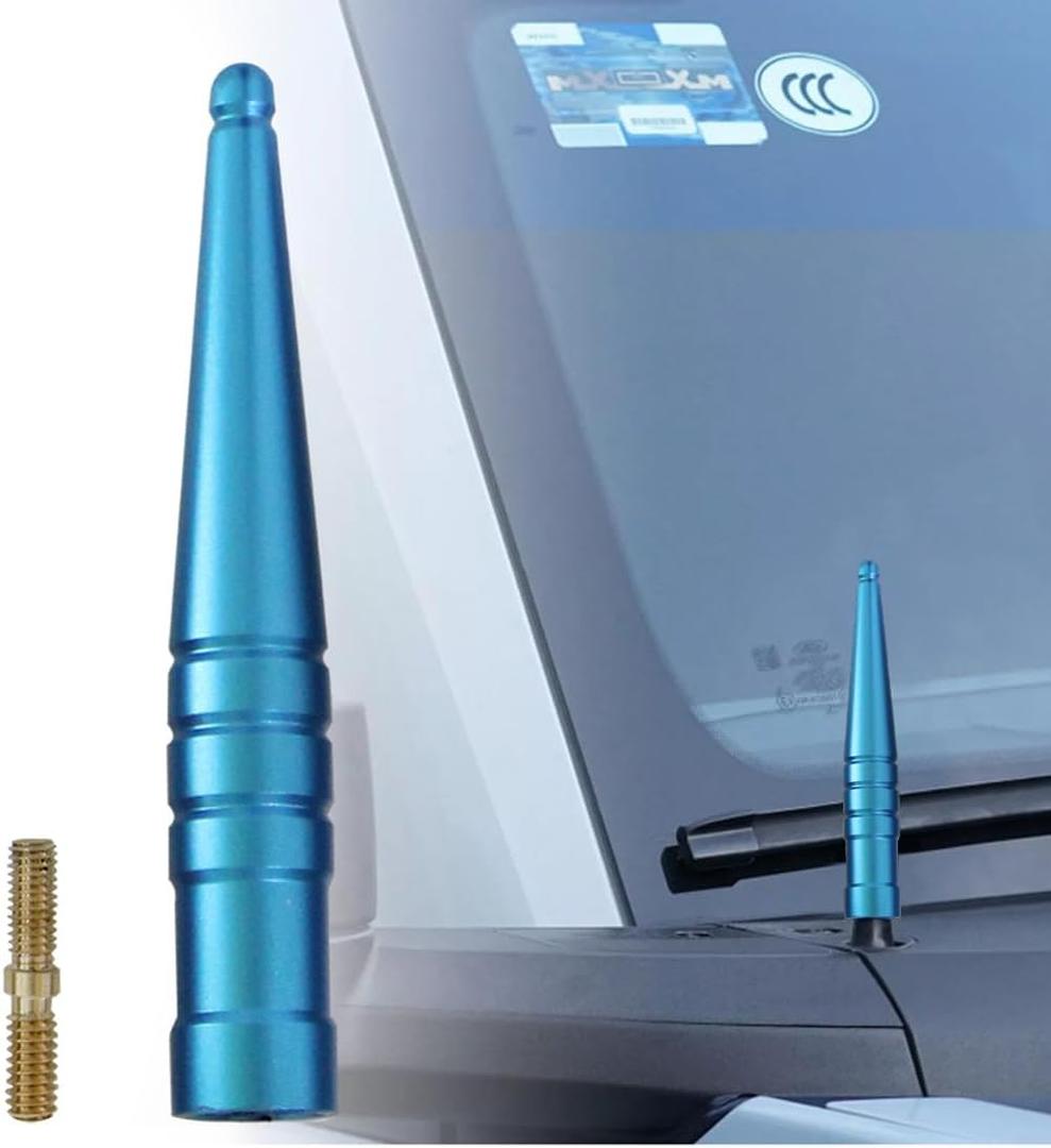 2 x Car Truck Bullet Antenna,Replacement Car Aluminum Antenna Compatible with Ford Bronco 2021 2022 & Dodge Ram 1500 1997-2023for Ram 1500 Accessories (Blue)