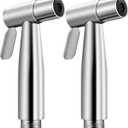 Bidet Spray Heads Set of 2 Stainless Steel Hand Bidet Spray Heads for Bathroom Kitchen and Toilet Cleaning