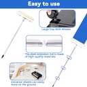 12 Pcs 18 Inch Paint Roller Kit,12-18" Adjustable Roller Frame,Large Paint Roller with Tray,1-5 Ft Steel Pole Paint Roller Set,18" Paint Roller Sleeves 23.6'' Paint Roller Tray for Wall Ceiling