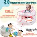 Upgraded Inflatable Baby Seat for Babies 3-36 Months, Inflatable Baby Chair Sit Me Up Floor Seat for Baby, Back Support Baby Seats for Infants for Sitting Up with Built in Air Pump