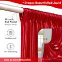 20x10ft Shimmer Red Sequin Backdrop Curtain for Parties, Thick Wrinkle Free Glitter Backdrop Drapes Photo Back Drop Curtains for Birthday Wedding Christmas Photography Background-4 Panels 5x10ft, 5ftx10ft