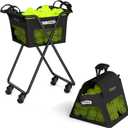 GoSports Ball Caddy with Wheels - Portable Cart Holds 140 Pickleballs or 175 Tennis Balls