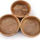 Samhita Mango Wood Round bowl Perfect for Nuts, Candy, Appetizer, Snacks, Olive and Salsa. Looks Absolutely Beautiful With Your Kitchen Setting. (5" x 5" x 2")