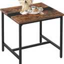 CHOEZON Square Kitchen Dining Table, 29.5'' Dining Table, Small Dining Tables, Writing Desk, Coffee Tables, for Restaurant, Living Room, Apartment, Rustic Brown and Black TCZ02BF