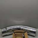 Exhaust Tip, 5 Inch Diesel Exhaust Tip Elbow Tip with a Clamp, 5'' Inlet 6'' Outlet Chrome Exhaust Tip for Pickups, Trucks and Cars