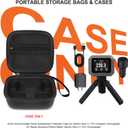 Carrying Case for Garmin Xero C1 Pro Chronograph Ballistic Range Shooting, Custom-Insert Storage Holder with Mesh Pocket for USB Cable, Charging Adapter (Black)