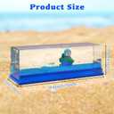 Anime Figure Merch Unsinkable Ship Model Pirate Boat in a Bottle BoxNon Sinking Acrylic Cruise Ship Fluid Drift Bottle Desk for Decor Ornament Fans Gifts (B)