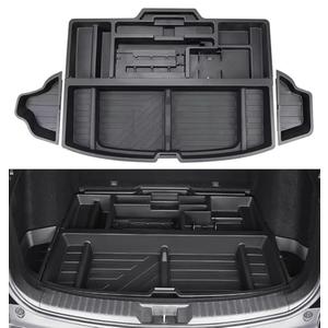 QXZcar 2023-2026 Honda CR-V Trunk Organizer, SUV Insert Cargo Rear Hatch Storage Box fits CRV EX LX EX-L Turbo Sport Under Cargo Floor Storage Bins