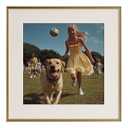 FOLKOR LIFE 16x16 Metal Picture Frame with Mat for 12x12, Antique Brass