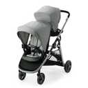 Graco Ready2Grow LX 2.0 Double Stroller, Twin Baby Stroller Features Bench Seat and Standing Platform Options, Compact Fold Perfect for Baby Travel, Clark