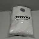 Deconovo Total Blackout Curtains Faux Linen Room Darkening Thermal Insulated Noise Reducing Energy Effcient Draperies for Living Room Bedroom (Greyish White, 42x96 Inch, 2 Panels)