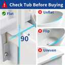Adjustable Bathtub Grab Bar for Seniors - 3-Level Height Adjustment (13.7"-15.7"), Fits Tub Walls 3"-7", Safety Rail for Elderly & Disabled, Non-Slip Handle for Bathtub, Supports 300 lbs