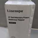 Linenspa Memory Foam Mattress Topper, Twin XL Size - 3 Inch Gel Infused Memory Foam - Plush Feel - Cooling and Pressure Relieving - CertiPUR Certified - Dorm Room Essentials