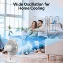 shinic 12-Inch Oscillating Table Fan, 3-Speed Quiet Desk Fan with Adjustable Tilt & Safety Grill, ETL Listed Portable Tabletop Fan for Bedroom, Home Office, Kitchen, Dorm, Medium