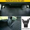 Meginc Dog Seat Covers for Tesla Model Y,Dog Hammock for Tesla with Side Flaps, 100% Waterproof Tesla Model Y Dog Accessories with Mesh Window & Headrest Protector Easy Clean up Pet Car Seat Cover