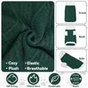 Lorehelina Dog Sweater for Medium Dogs Argyle Cable Knit Turtleneck Pullover Winter Clothes for Boys Girls Stretch French Bulldog Dachshund Corgi Pug Beagle Christmas Pet (M, Green)