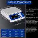 Counting Scale 30kg/66lb x 0.5g Digital Bench Scale for Parts and Coins kg/g/lb/oz Electronic Gram Scale Large Range Lab Industrial Inventory Piece Counting Balance Scales