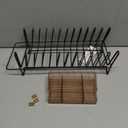 mDesign Dish Tray - Practical Draining Rack for Sink - Great Draining Rack - Up to 12 Plates and Cutlery - Bronze