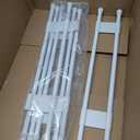 4 Sets Double RV Refrigerator Bars,RV Tension Rods with Adjustable Length 19.5-36.7'', Non-Slip RV Refrigerator Bars for Camper Refrigerator,Kitchen,Closet, Bookshelf,Cupboard-White