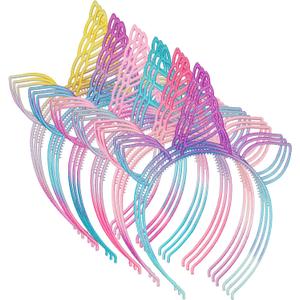 18Pcs Unicorn Birthday Party Favors Unicorn headbands for Girl Halloween Christmas Party Supplies for Teen Children (Bright Rainbow)
