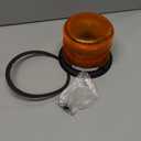 ECCO LED Beacon 6.5 Inch LED Beacon Warning Flash Amber Light High-Intensity 3 Bolt Mount 12V 48V 11 Flash Patterns for Industrial Vehicles Applications Tractor Forklift Excavator, 