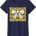 Banana Bow Ribbon Fruit Women Girls Kids T-Shirt M Navy Blue