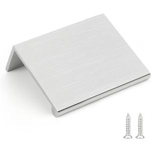 Rergy 24 Pack Kitchen Cabinet Pulls Brushed Nickel Cabinet Handles, Brushed Nickel Hardware Cabinet Edge Pull, 1.3in Cabinet Finger Pulls (Hole Center: 1.3in(33mm))