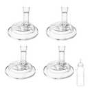 Sippy Straw Nipples for Dr. Browns Narrow Baby Bottles, Trainer Sippy Cup 100% Food Grade Silicone Soft Nipple, 8m+, Pack of 4