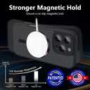 Innaght Magnetic for iPhone 16 Pro Case[Compatible with MagSafe][Camera Protection][2+Full Coverage Tempered Glass Screen Protector][Translucent Matte] Drop Protection Phone Case,6.3",Black