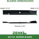 601124 Lawn Mower Blades for Hustler 54 Inch Deck Low Lift Blades Riding Mower Replacement for Fastrak SD Raptor SD XL XD 797696 797712 602416 601013 3Pack