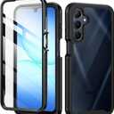 seacosmo Designed for Samsung Galaxy A17 A16 5G Phone Case, Full Body Shockproof Cover, with Built-in Screen Protector Slim Fit Protective Case for Galaxy A17 A16, Black