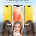 2 x 2 Pack for iPhone 16 Plus Privacy Screen Protector | Gradient Colorful 25 Anti-Spy Tempered Glass Anti-Bluelight Full Coverage Installation Frame Case Friendly 6.7 inch Gold