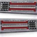 Truck Tail Light 2PCS Rear Stop Light Trailer Brake Light 12V Flowing Turn Signal Lamp Trailer Reversing Light Indicator for Car Truck Agricultural Vehicles (DSY)