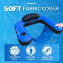 SWIMLINE ORIGINAL Fabric Covered U-Seat Inflatable Pool Lounger | With Comfortable Sling Seat, Back Rest, and Built In Cup Holder | For Pool, Beach, Lake, and More