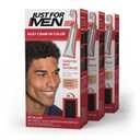 Just For Men Easy Combine Color Men's Hair Dye, Easy No Mix Application with Comb Applicator Jet Black, A60, Pack of 3