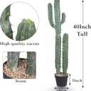 Artificial Cactus Potted Plant 40 Inch Faux Desert Cacti Fake Big Cactus Plant for Home Garden Office Indoor Outdoor Decoration