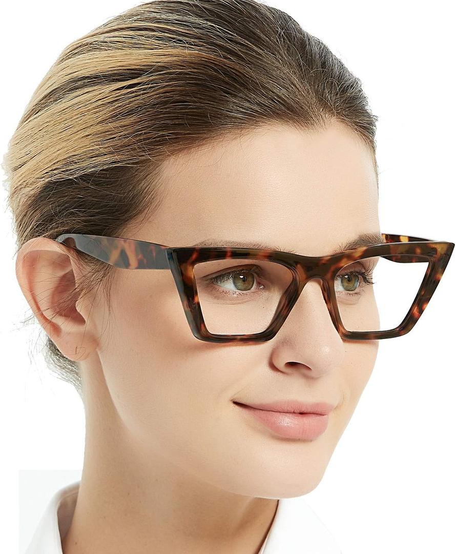 OCCI CHIARI Reading Glasses Women's Reader Cat Eye Eyeglasses 0 1.0 1.25 1.5 1.75 2.0 2.25 2.5 2.75 3.0 3.5 4.0 5.0 6.0 (Brown,150)