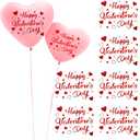 Totelux 6Pcs Red Valentine's Day Balloon Stickers with Heart Design for DIY Decorations