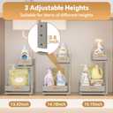 Under Sink Organizer Kitchen - Bathroom Organizers and Storage 2 Tier, Mute Pull Out Cabinet Organizer and Storage Shelves, Slide out Kitchen Organization with Track for Pantry, Grey (Double Layer)