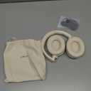 LORELEI B-C6 Wireless Over Ear Headphones, 50H Playtime Foldable Lightweight Bluetooth Headsets, Deep Bass, Built-in Microphone, Memory Foam Earmuff, for Travel, Home Office (Beige White)