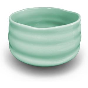 AIYICIII Ceramic Matcha Bowl, Handmade Japanese Green Tea Cup,Matcha Whisk Bowl For Ceremony Chawan 500ml 17oz (Light Greenish Blue)