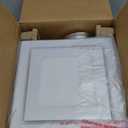 FEITON Bathroom Exhaust Fan with Light (3000K/4000K/5000K), Ceiling Mount, 110 CFM 1.0 Sones, Quiet Square Bath Fan Light Combo(Metal housing, 4 Inch Duct, Ceiling Opening Size: 7.6 x 7.3 Inches)