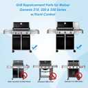 Genesis 330 Grill Parts for Weber Genesis 300 Series w/Front Control, Flavorizer Bars Heat Deflector & Burner Kit Parts for Weber Genesis E/S/EP 310 320 330 for Weber Genesis 330 Accessories